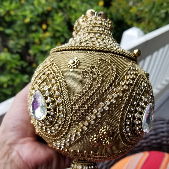 One of a kind elegant cocktail date tassel crystal bag - Picture 6 of 16